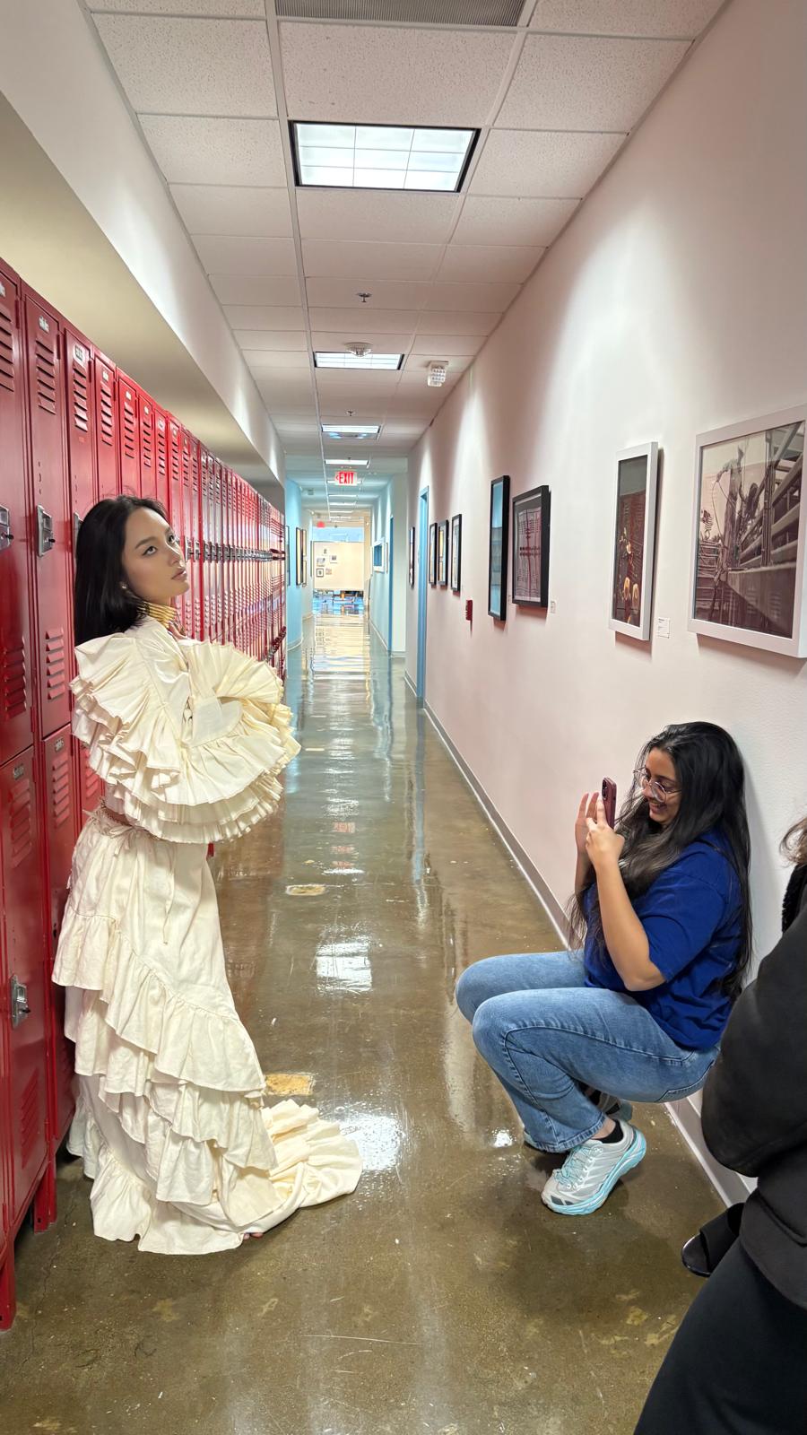 Behind the scenes from the styling shoot